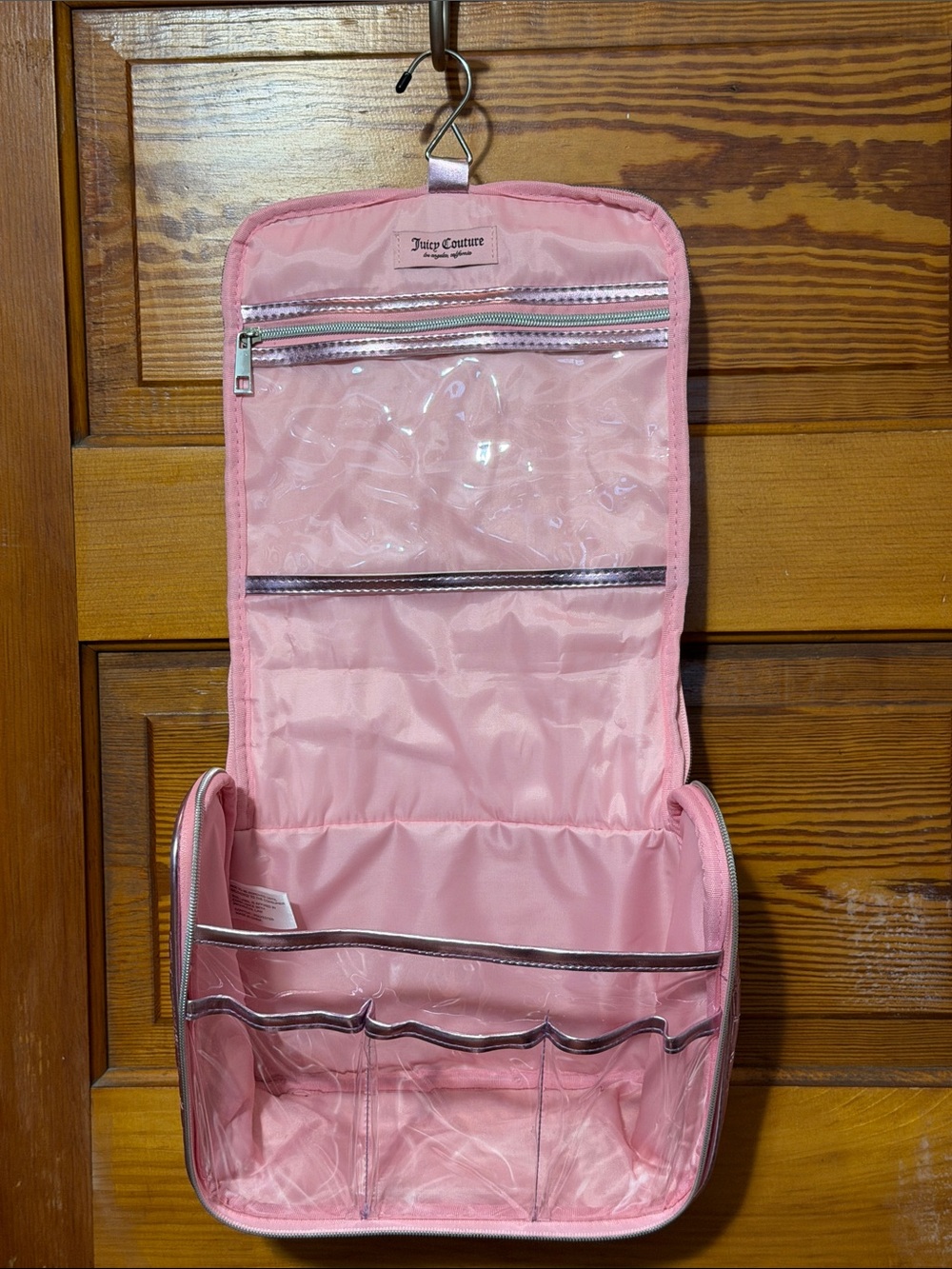 Juicy Couture Hanging Toiletry Travel Bag Like New Plus BONUS Luggage Tag